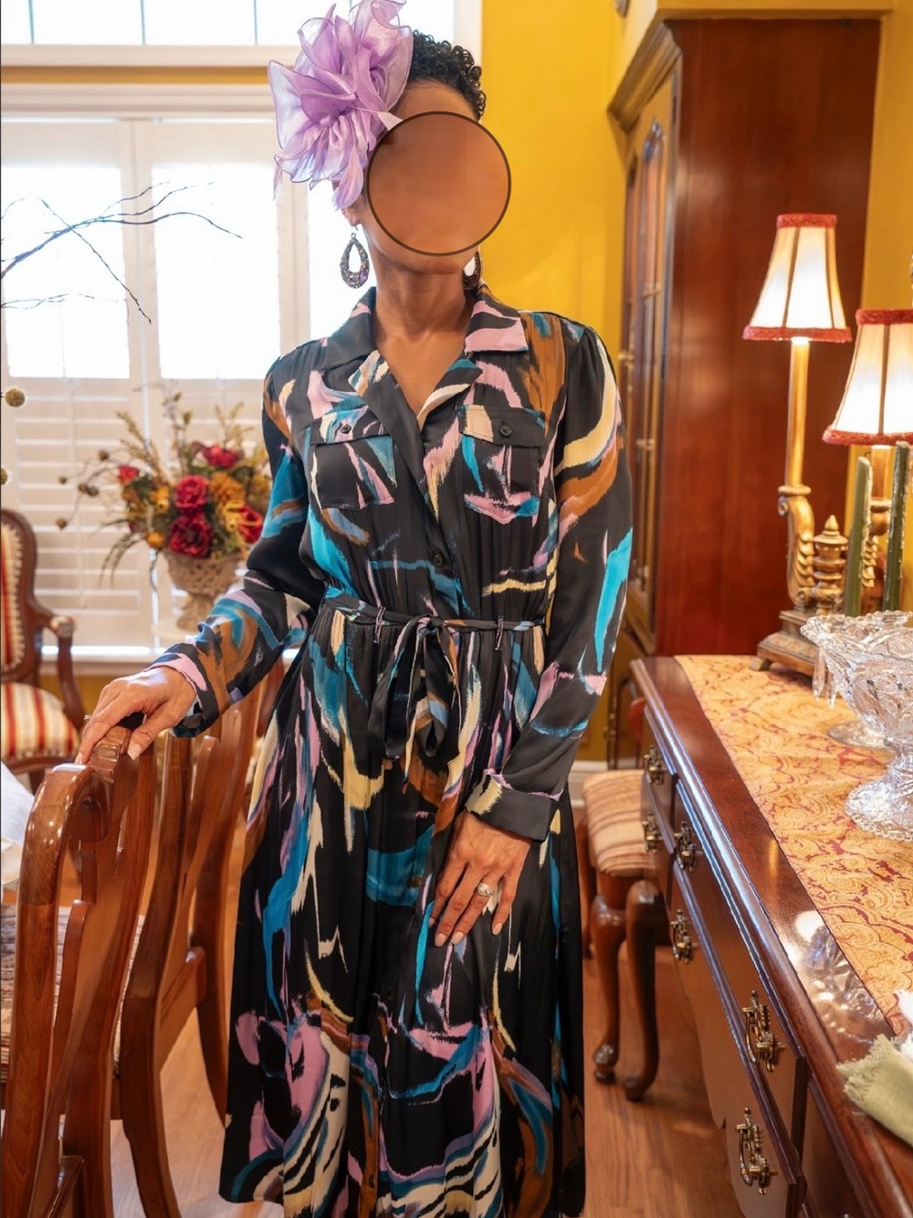 Nine West Multicolor Abstract Dress👗